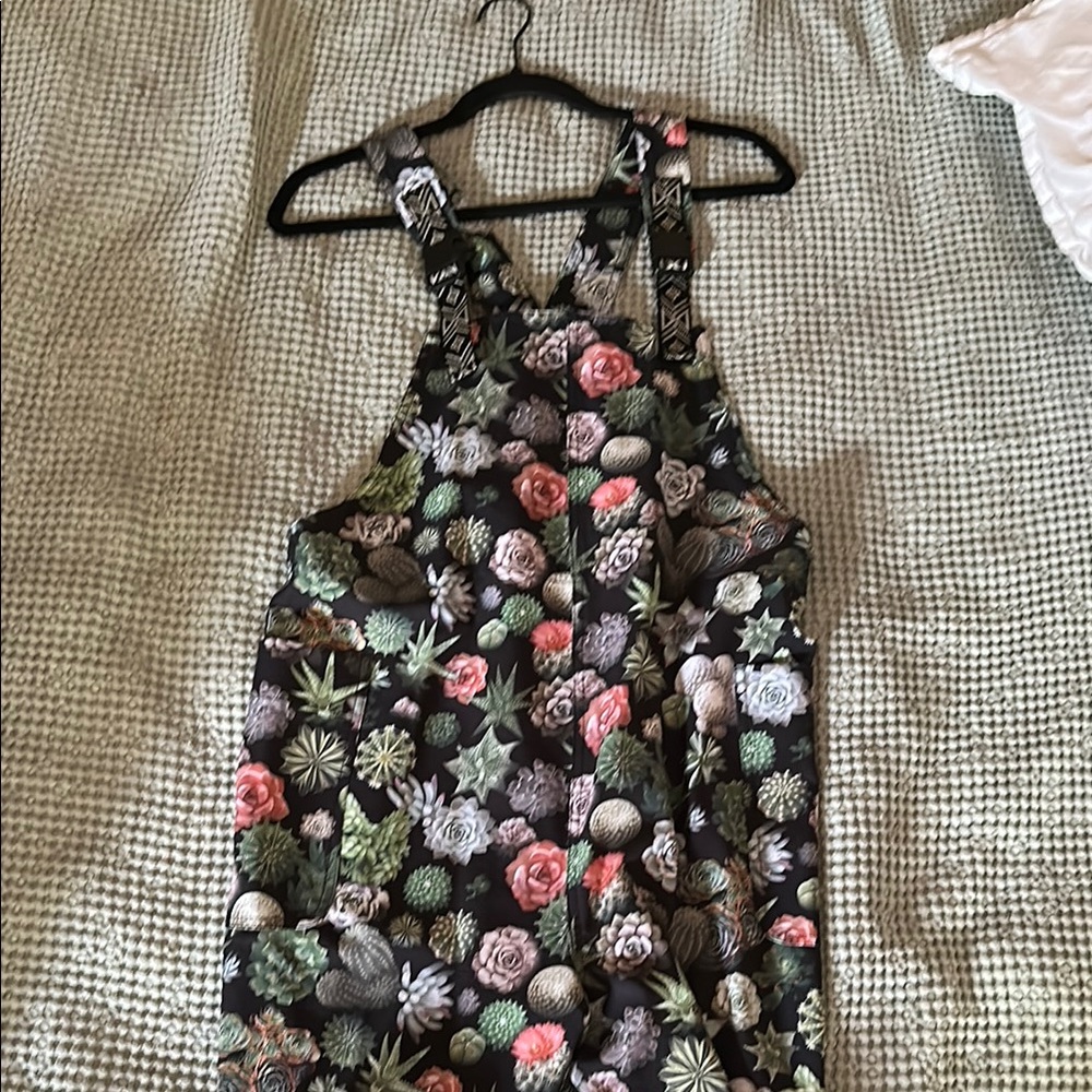 Floral Patterned Overalls